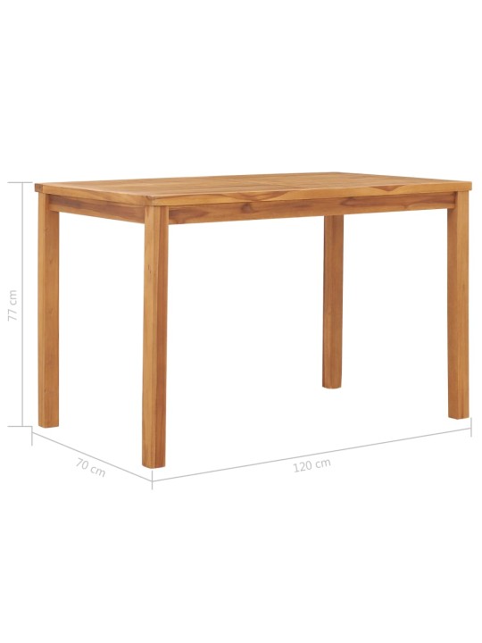 Zahradní jídelní stůl 120 x 70 x 77 cm masivní teakové dřevo