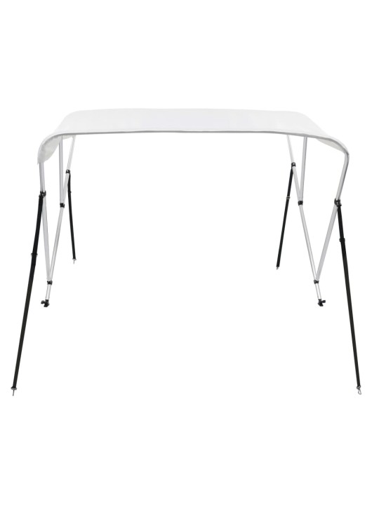 Bimini stříška se 3 oblouky bílá 183 x 140 x 137 cm