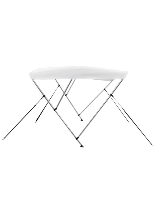 Bimini stříška se 3 oblouky bílá 183 x 140 x 137 cm