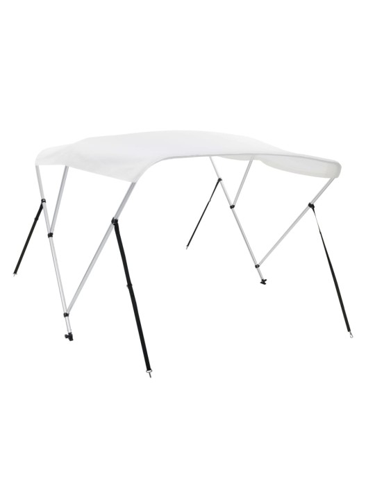 Bimini stříška se 3 oblouky bílá 183 x 180 x 137 cm
