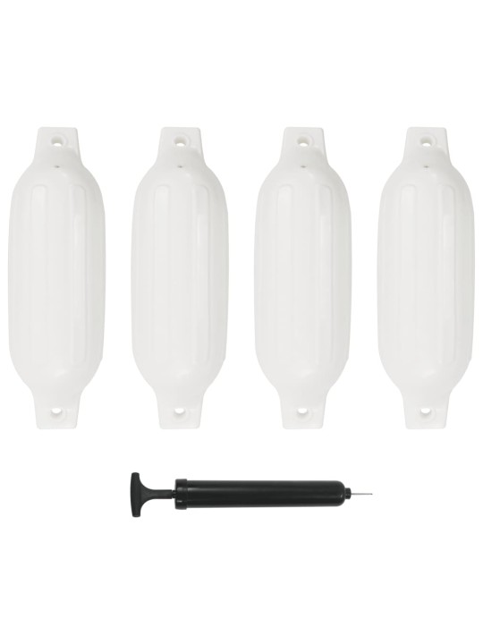 Lodní nárazník 4 ks bílý 41 x 11,5 cm pvc