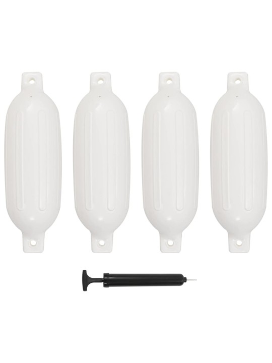 Lodní nárazník 4 ks bílý 58,5 x 16,5 cm pvc