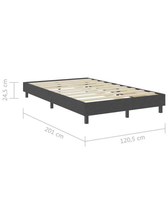 Postel boxspring šedá textil 120 x 200 cm