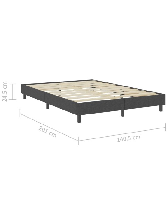 Postel boxspring šedá textil 140 x 200 cm