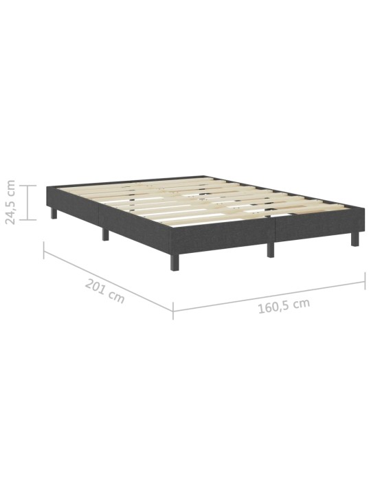 Postel boxspring šedá textil 160 x 200 cm