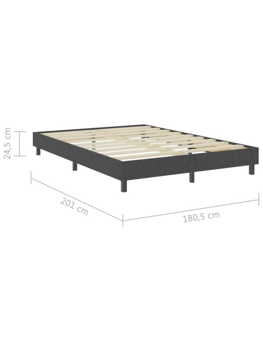 Postel boxspring šedá textil 180 x 200 cm