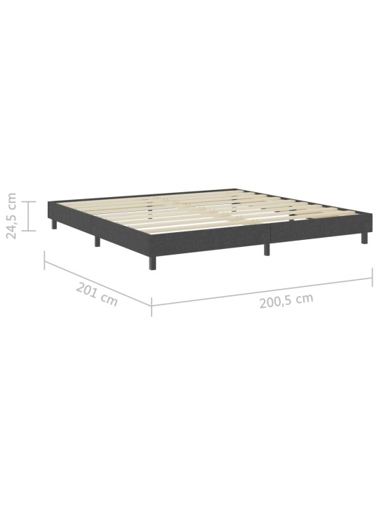 Postel boxspring šedá textil 200 x 200 cm