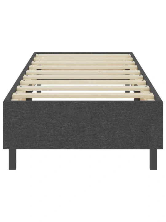 Postel boxspring šedá textil 80 x 200 cm