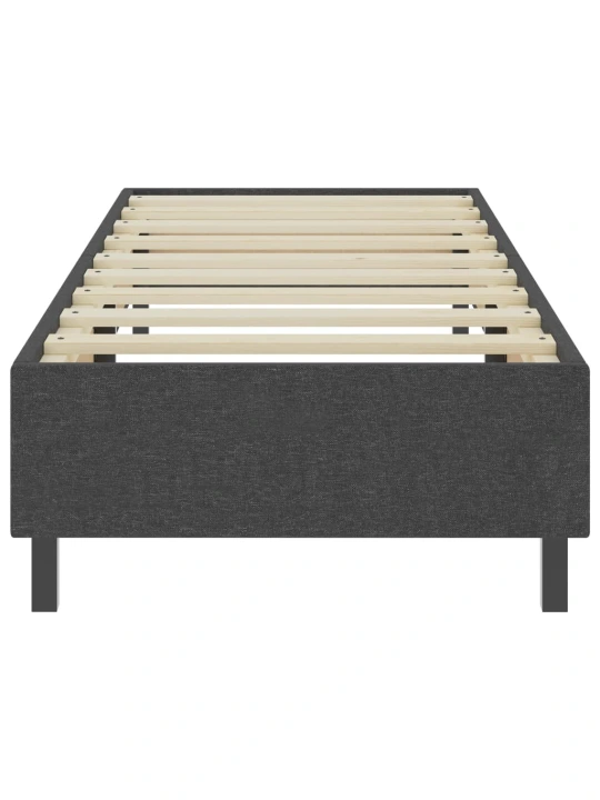 Postel boxspring šedá textil 100 x 200 cm