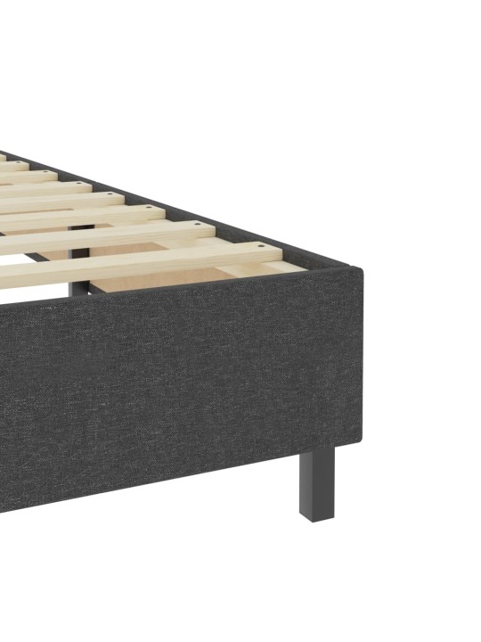 Postel boxspring šedá textil 100 x 200 cm