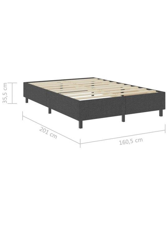 Postel boxspring šedá textil 160 x 200 cm