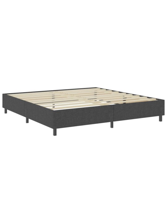 Postel boxspring šedá textil 200 x 200 cm