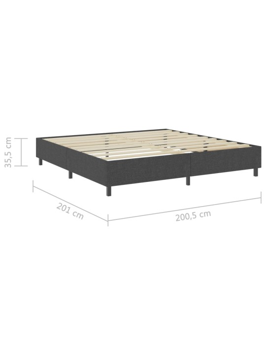 Postel boxspring šedá textil 200 x 200 cm