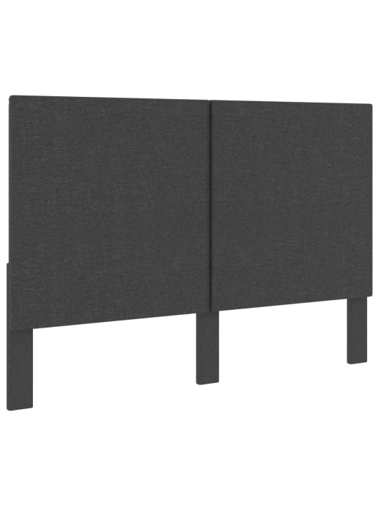 Čelo postele tmavě šedé textil 160 x 200 cm