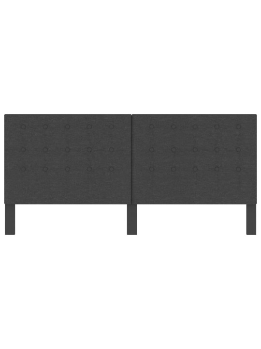Prošívané čelo postele tmavě šedé textil 200 x 200 cm