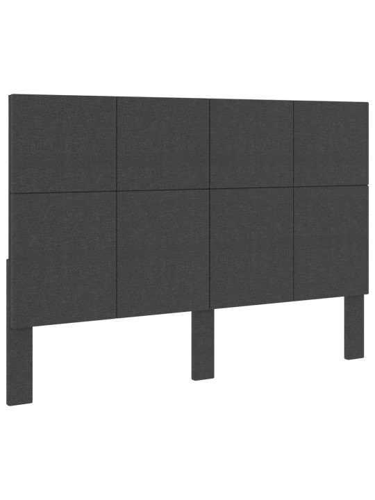 Čelo postele tmavě šedé textil 140 x 200 cm