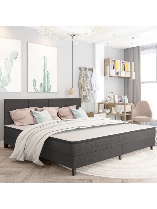 Čelo postele tmavě šedé textil 200 x 200 cm