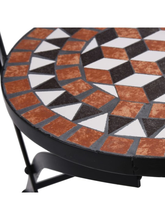 3dílný mozaikový bistro set keramický terakotový