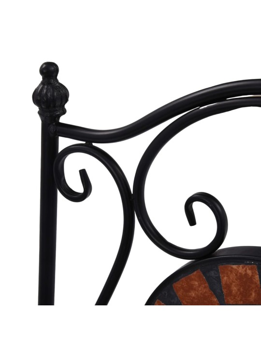 3dílný mozaikový bistro set keramický terakotový