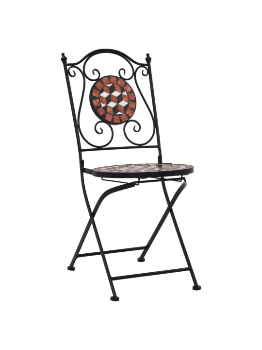 3dílný mozaikový bistro set keramický terakotový