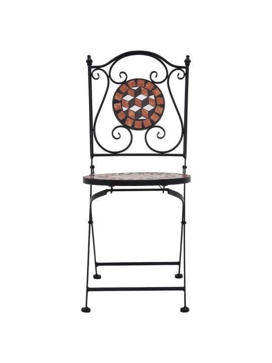 3dílný mozaikový bistro set keramický terakotový
