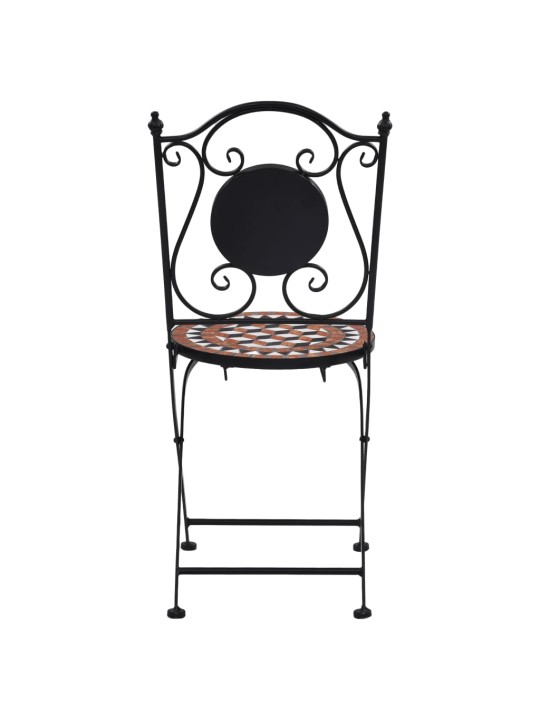 3dílný mozaikový bistro set keramický terakotový