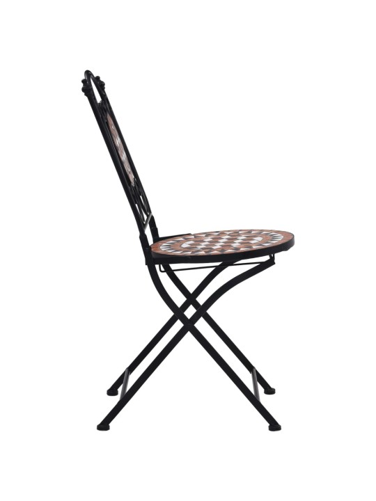 3dílný mozaikový bistro set keramický terakotový