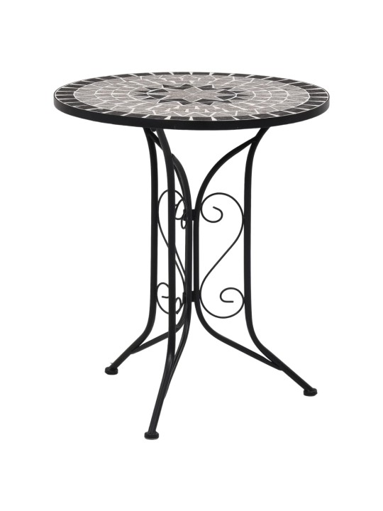 3dílný mozaikový bistro set keramický šedý