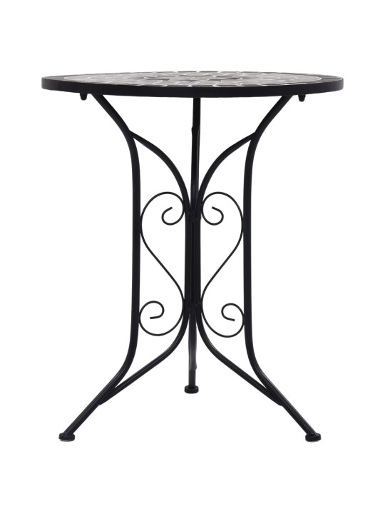 3dílný mozaikový bistro set keramický šedý