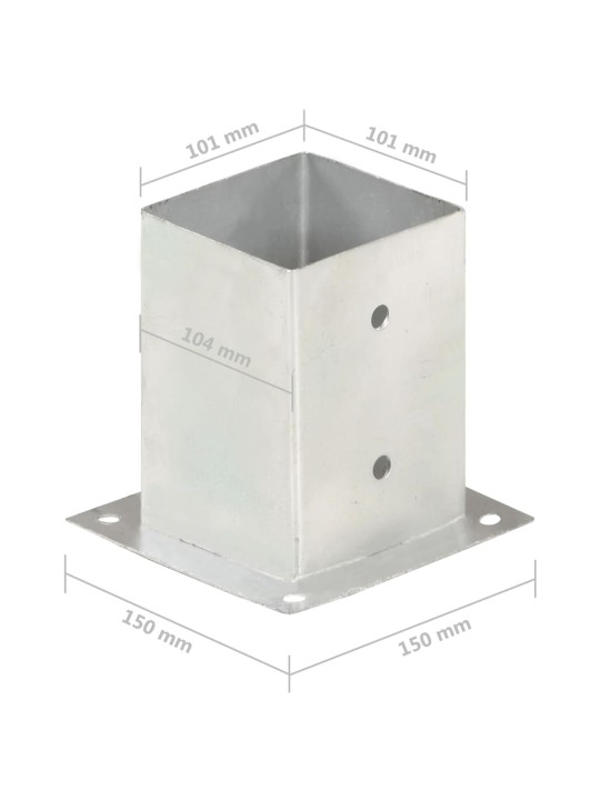 Patka na sloupek 4 ks pozinkovaný kov 101 mm