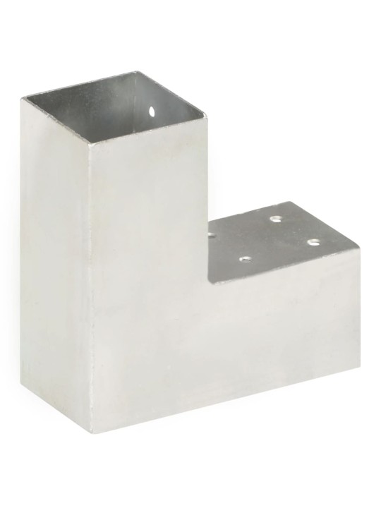 Trámová spojka 4 ks ve tvaru L pozinkovaný kov 71 x 71 mm