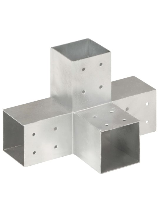 Trámová spojka 4 ks ve tvaru X pozinkovaný kov 81 x 81 mm