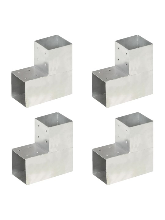 Trámová spojka 4 ks ve tvaru L pozinkovaný kov 101 x 101 mm
