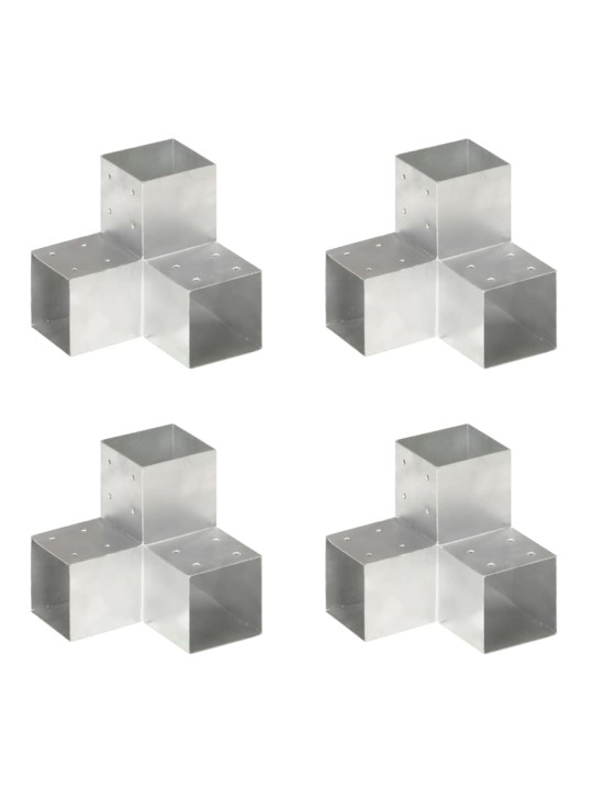 Trámová spojka 4 ks ve tvaru Y pozinkovaný kov 101 x 101 mm