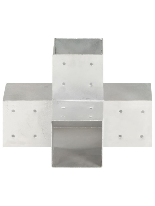 Trámová spojka 4 ks ve tvaru X pozinkovaný kov 101 x 101 mm