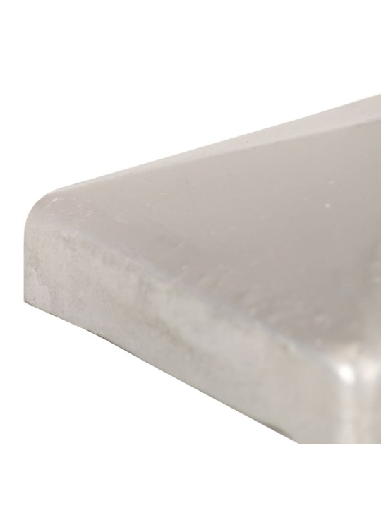 Krytky na plotové sloupky stříška 6 ks pozinkovaný kov 81x81 mm