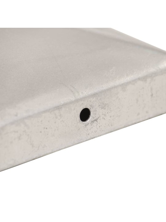 Krytky na plotové sloupky stříška 6 ks pozinkovaný kov 91x91 mm