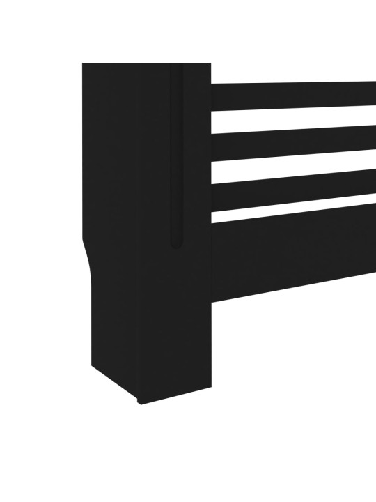 Kryt na radiátor černý 152 x 19 x 81,5 cm MDF