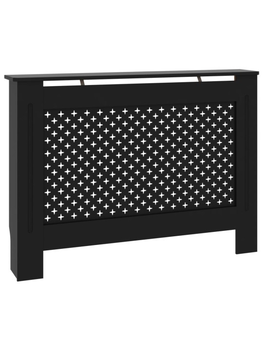 Kryt na radiátor černý 112 x 19 x 81,5 cm MDF