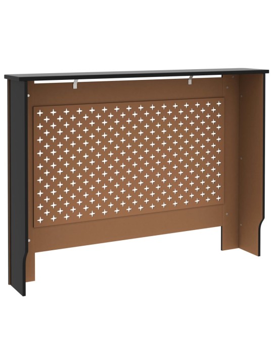 Kryt na radiátor černý 112 x 19 x 81,5 cm MDF