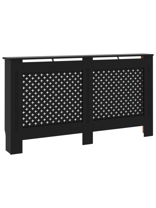 Kryt na radiátor černý 152 x 19 x 81,5 cm MDF