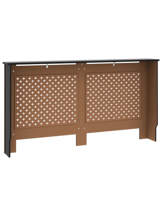 Kryt na radiátor černý 152 x 19 x 81,5 cm MDF