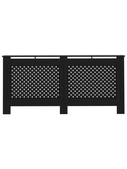 Kryt na radiátor černý 172 x 19 x 81,5 cm MDF