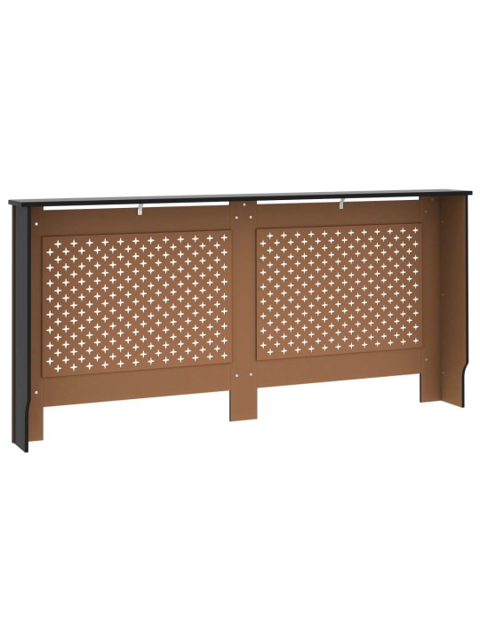 Kryt na radiátor černý 172 x 19 x 81,5 cm MDF