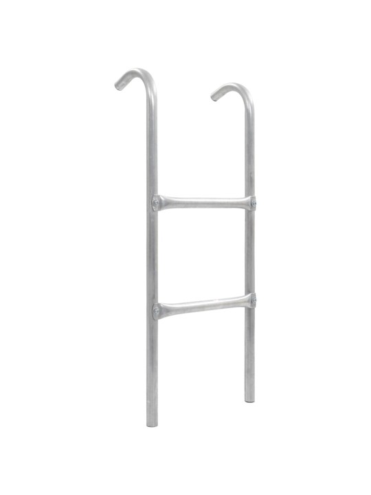 2stupínkový žebřík k trampolíně ocel stříbrný 72 cm