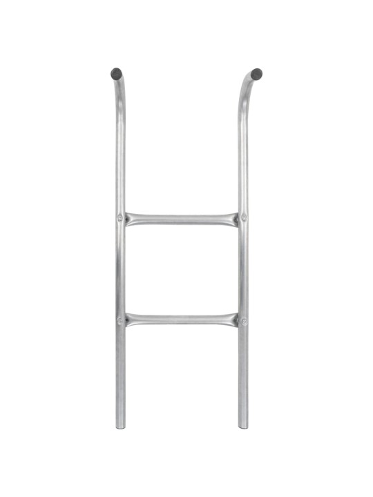 2stupínkový žebřík k trampolíně ocel stříbrný 72 cm