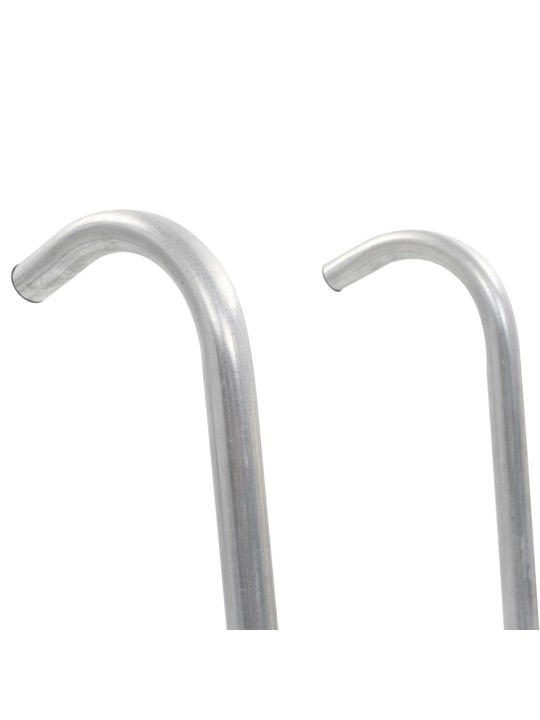 2stupínkový žebřík k trampolíně ocel stříbrný 72 cm