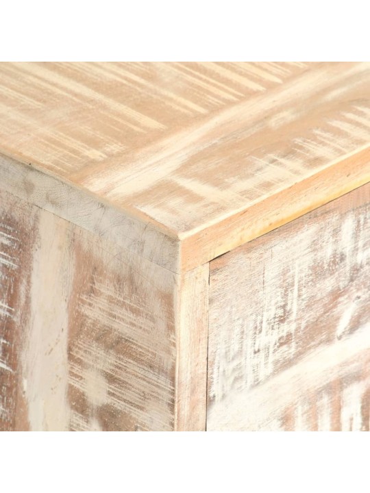 TV stolek bílý 140 x 30 x 45 cm masivní akáciové dřevo