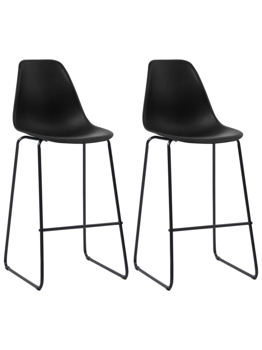 3dílný barový set plast černý