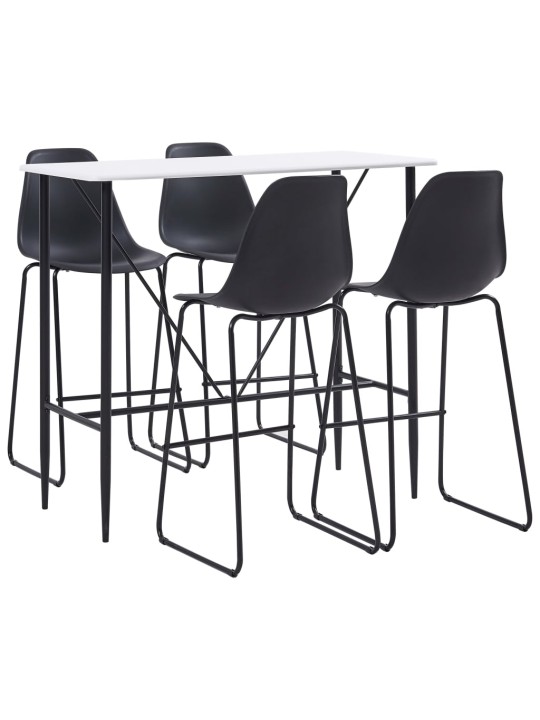 5dílný barový set plast černý